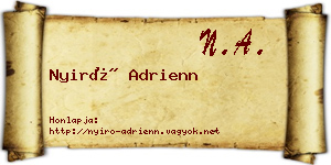 Nyirő Adrienn névjegykártya
